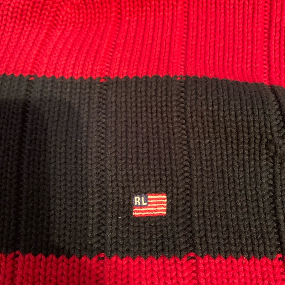 Black and red striped sweater